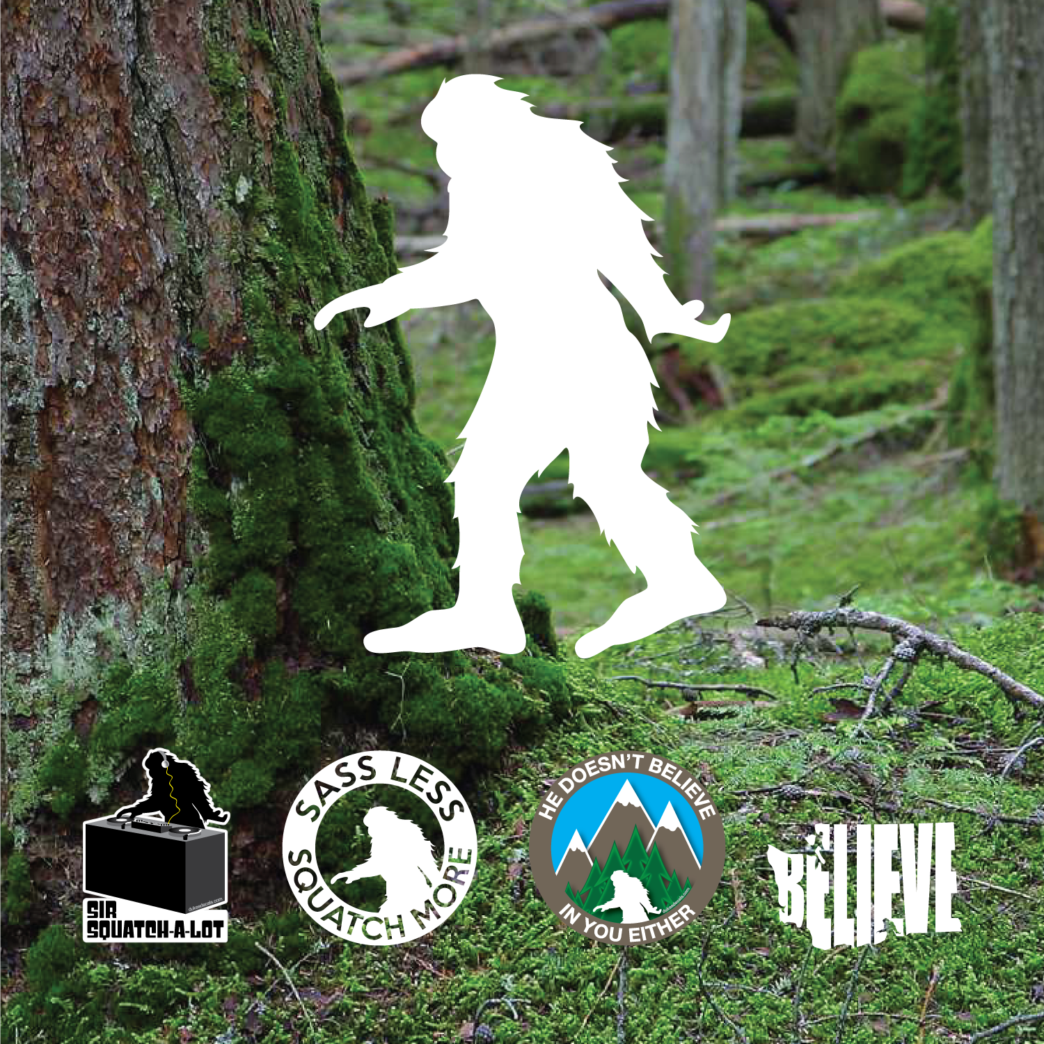 Bigfoot & Sasquatch Vinyl Decals & Stickers - Dukes Decals