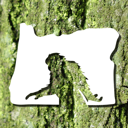 Bigfoot In Oregon State Decal