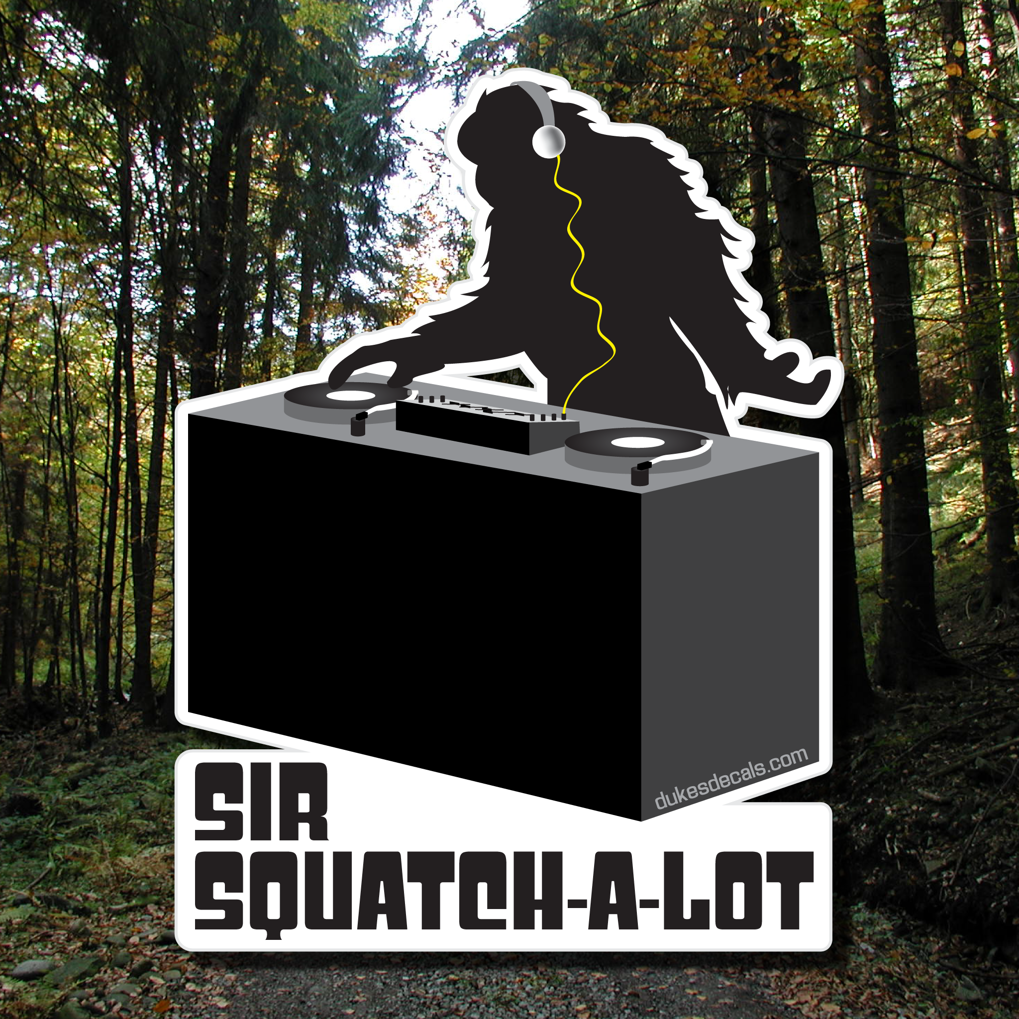 Sir Squatch A Lot Bigfoot Decal