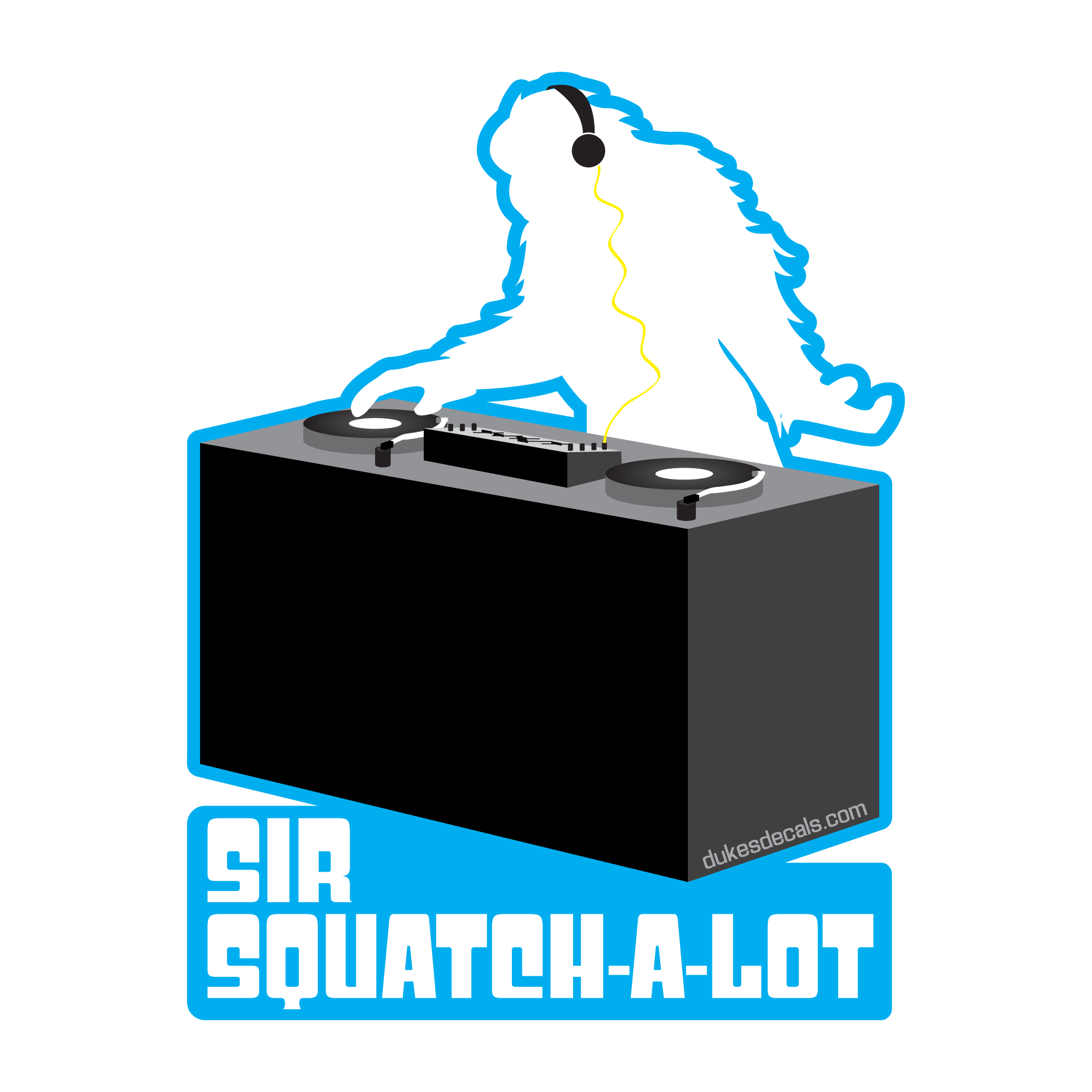 Sir Squatch A Lot Bigfoot Decal