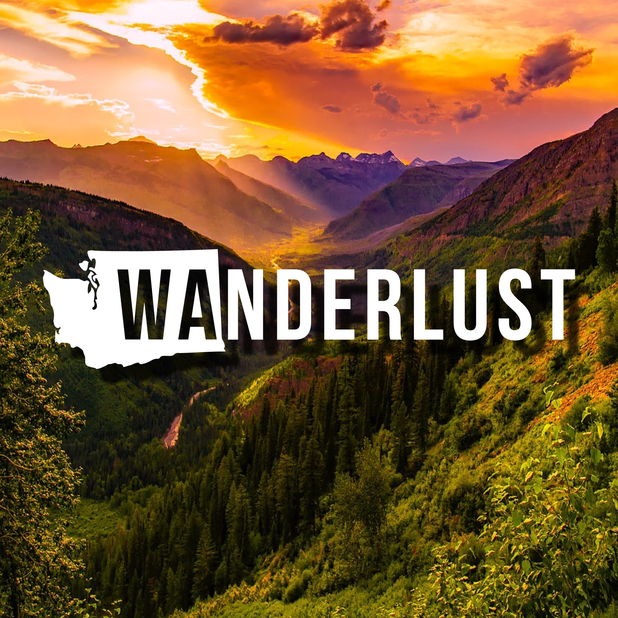 Washington State WANDERLUST Decal